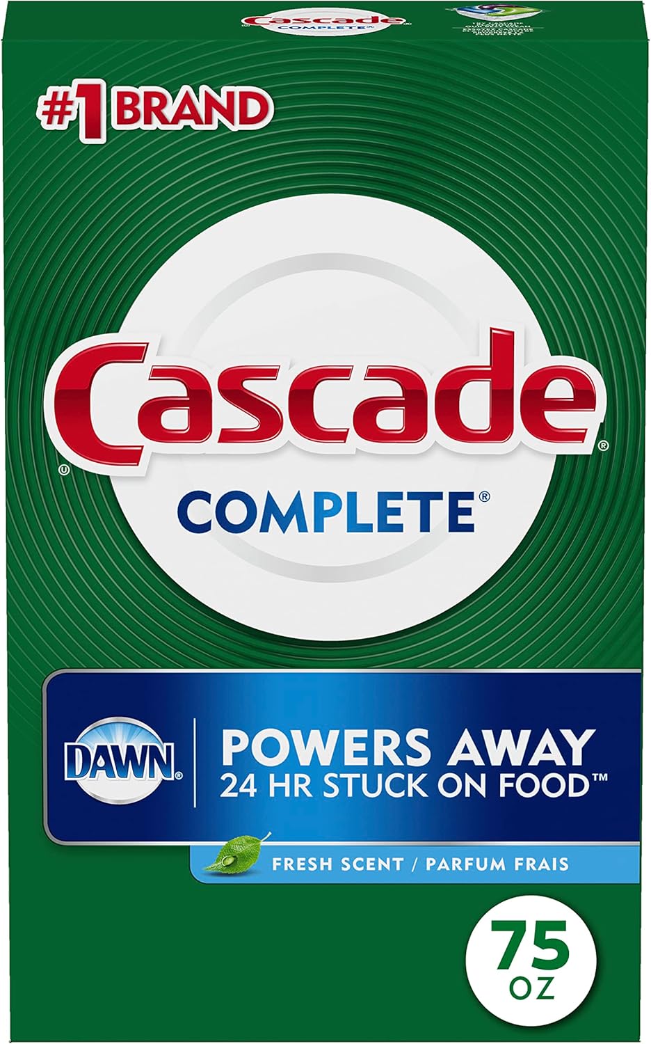 Powerful Cleaning: Cascade Fresh Scent Detergent 75 oz