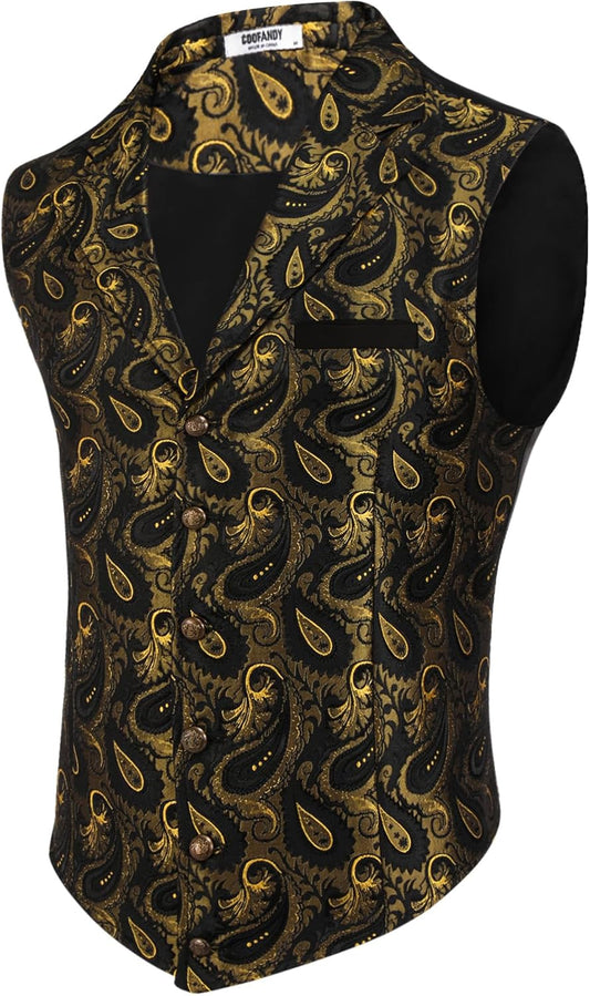 Stylish COOFANDY Mens Suit Vest for Gothic and Formal Events