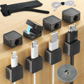 Magnetic Cable Clips Cord Holder 8 Pack - Tidy Desk & Nightstand