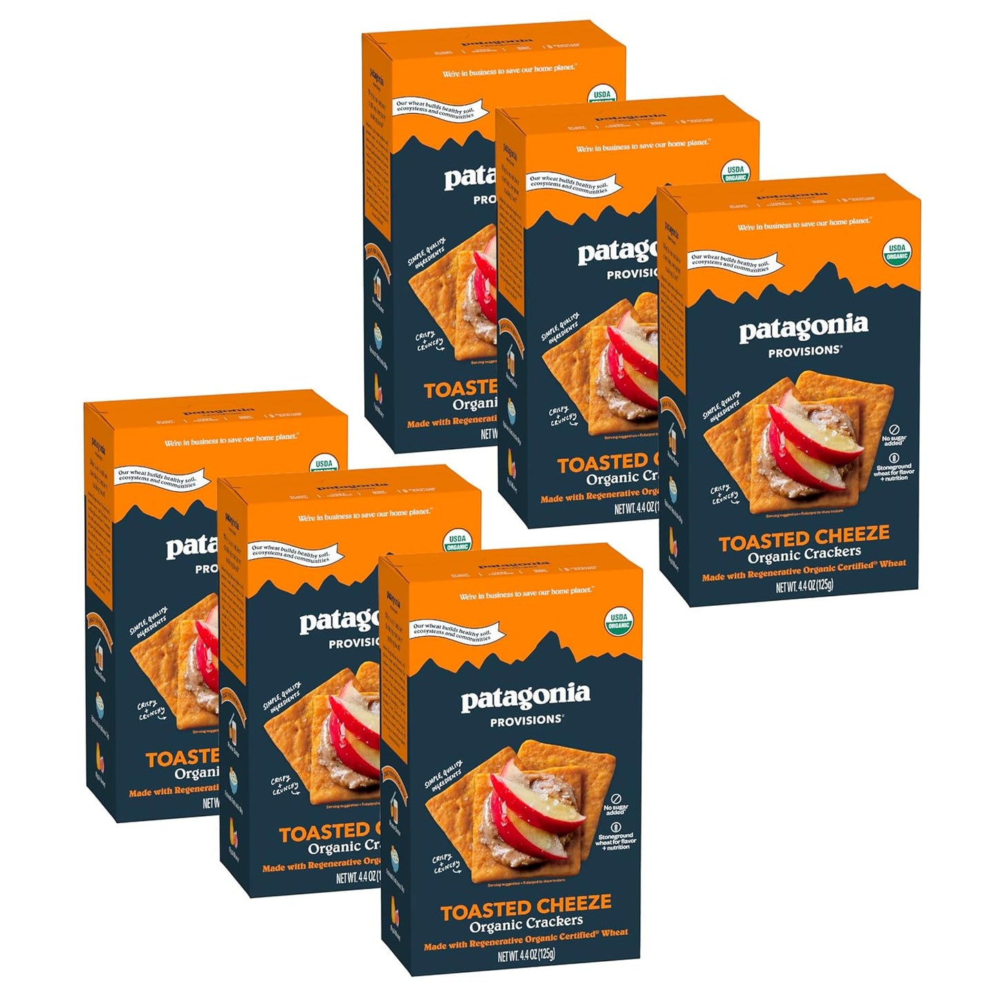 Patagonia Provisions Organic Toasted Cheeze Crackers - 6 Pack