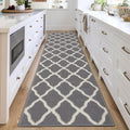 SHACOS Runner Rug 2ft x 8ft Light Gray - Washable Entryway Runner