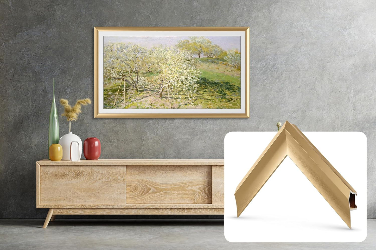 Deco TV Frames Alloy Prismatic Pale Gold for Samsung The Frame
