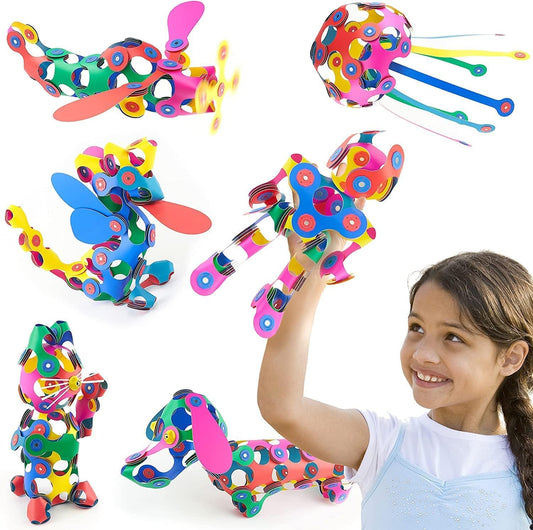 Clixo Super Rainbow 60 Piece Magnetic Building Toy for Kids