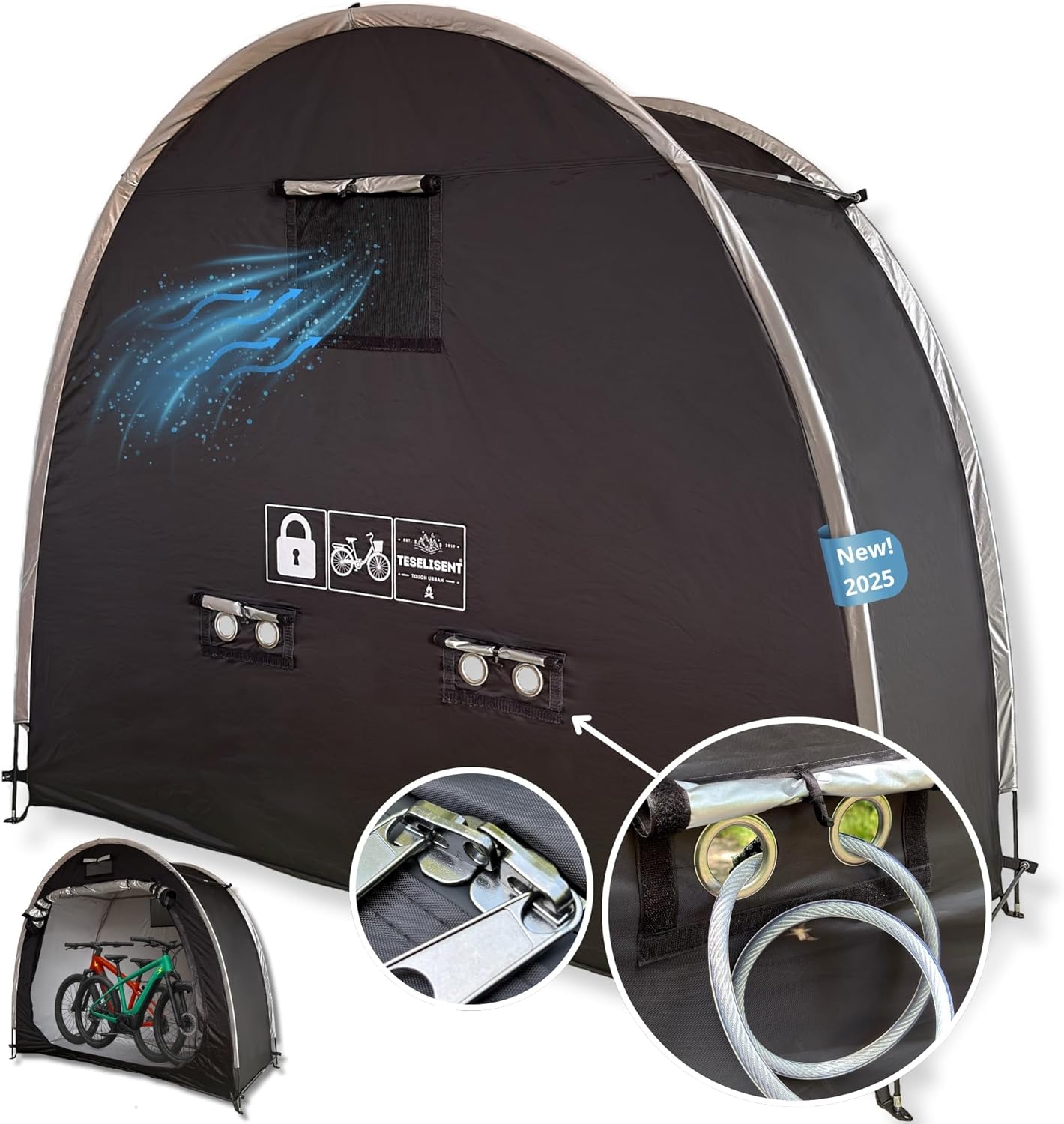 Anti-Theft Bike Storage Shed with Triple-Security Features