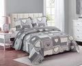 Brilliant Sunshine Heart Love Quilt Set for Full/Queen Beds
