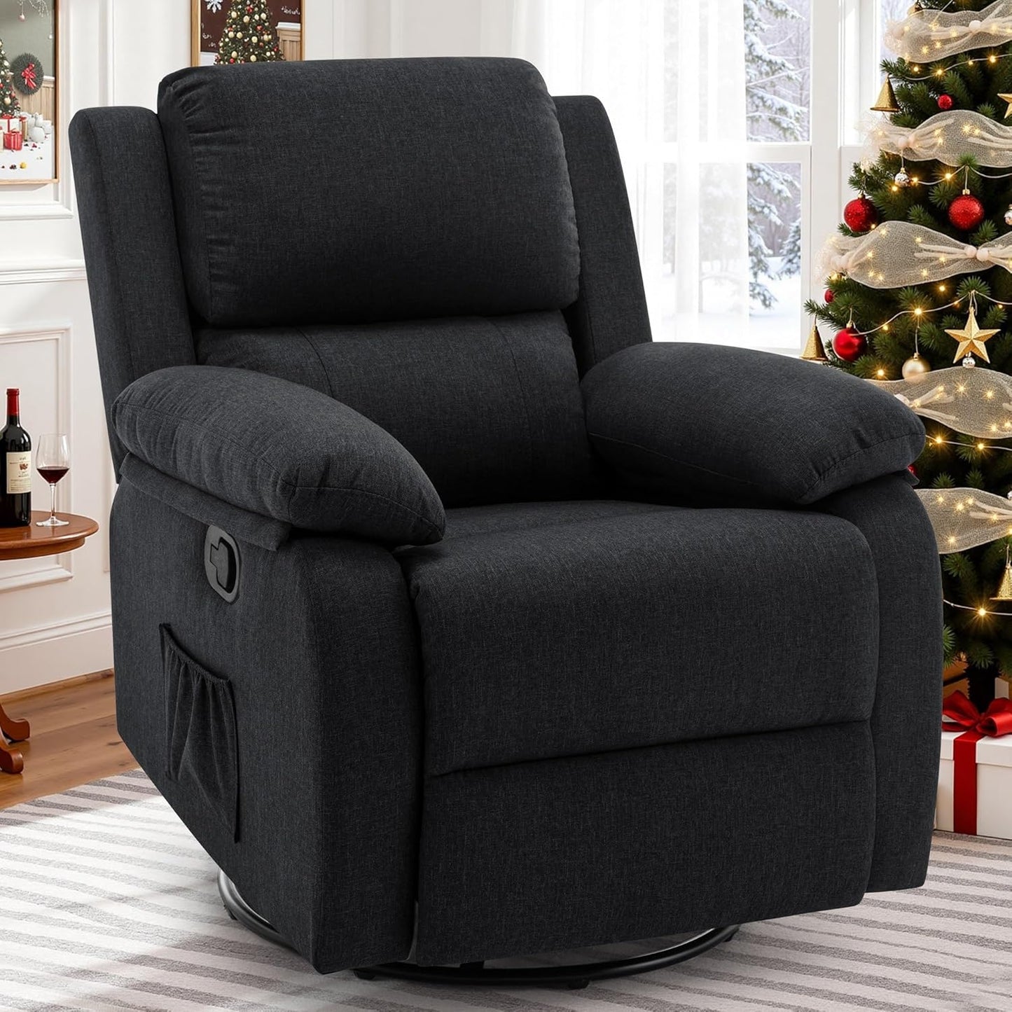 Recliner Chair with 360 Swivel for Small Spaces and Comfort