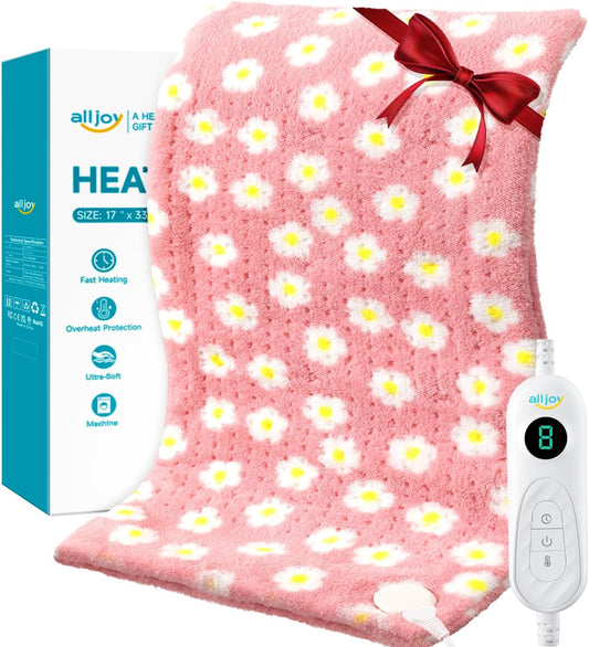 ALLJOY King Size Heating Pad for Back Pain Relief and Comfort