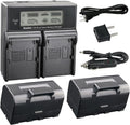 Kastar Battery 2 Pack and LCD Dual Fast Charger for Topcon - Reliable