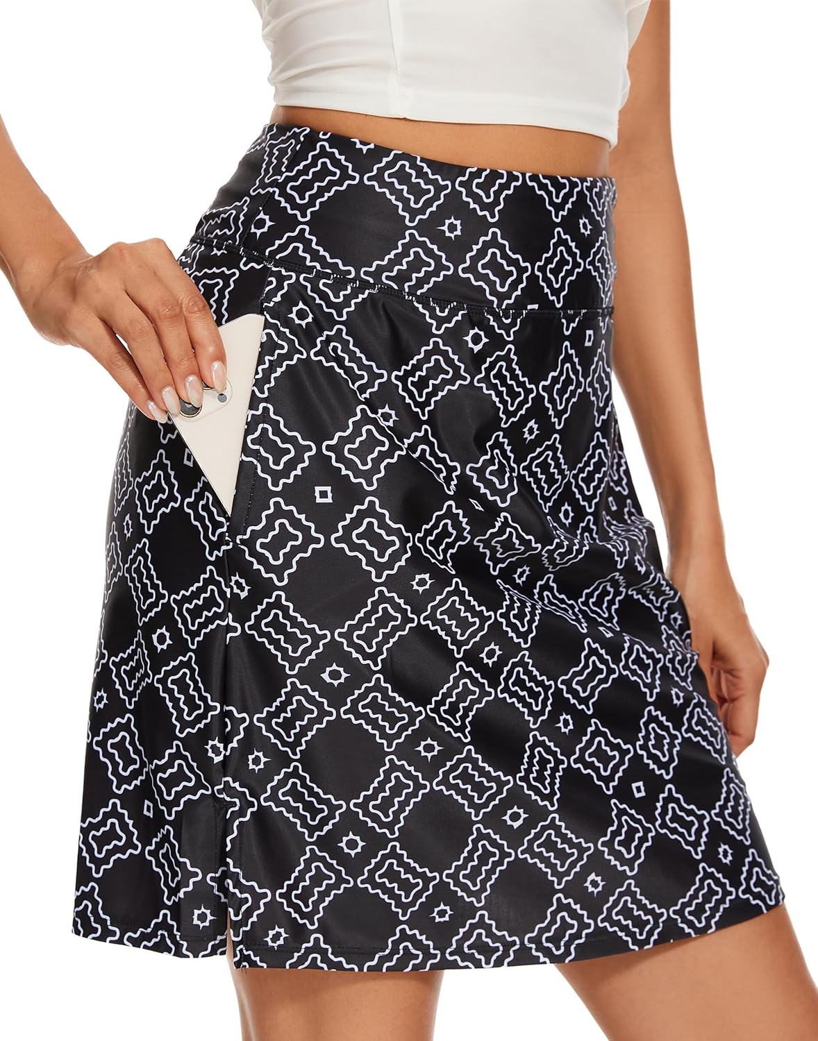 M MOTEEPI Skorts for Women - Knee Length Athletic Skirts