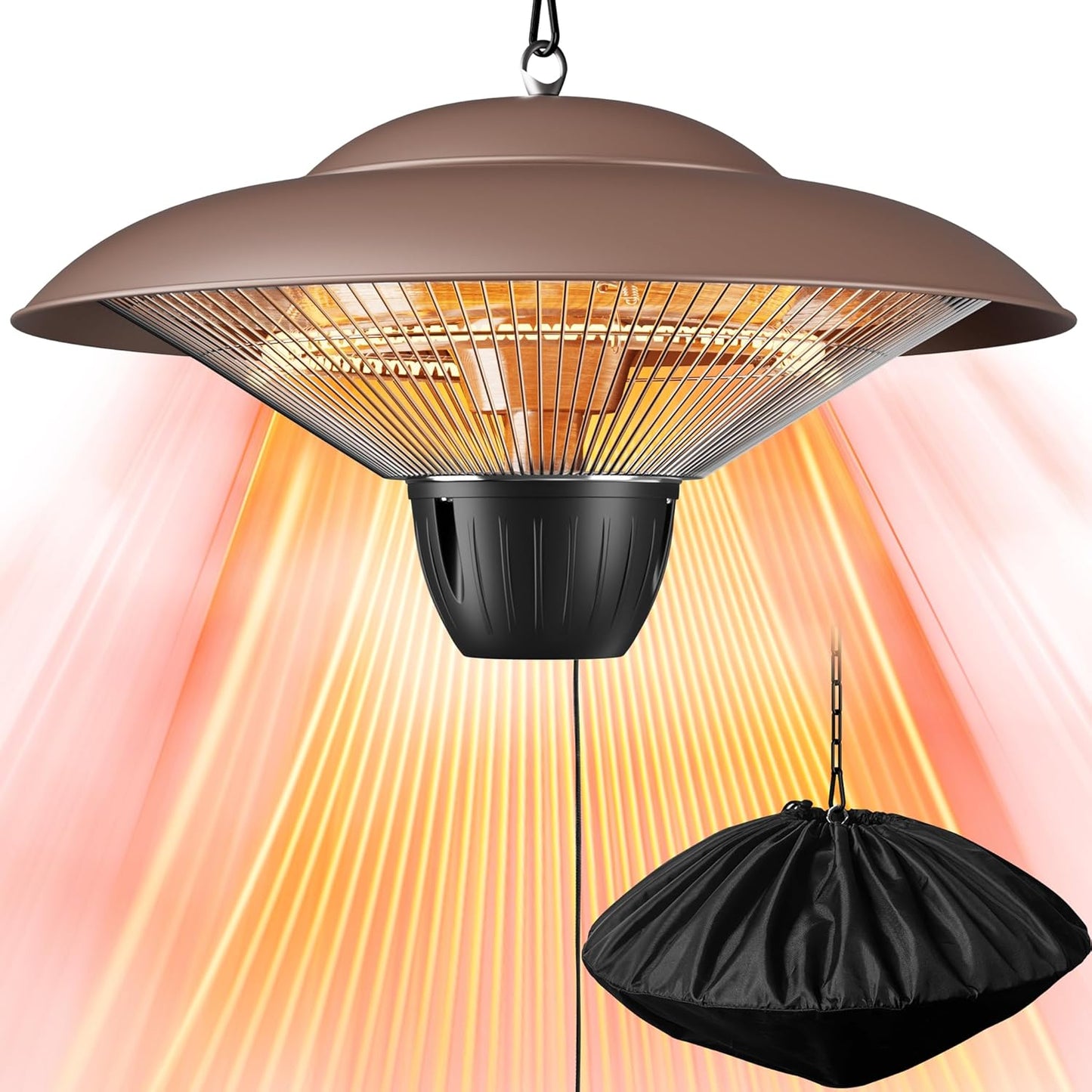 1500W Electric Infrared Hanging Patio Heater for Outdoor Use