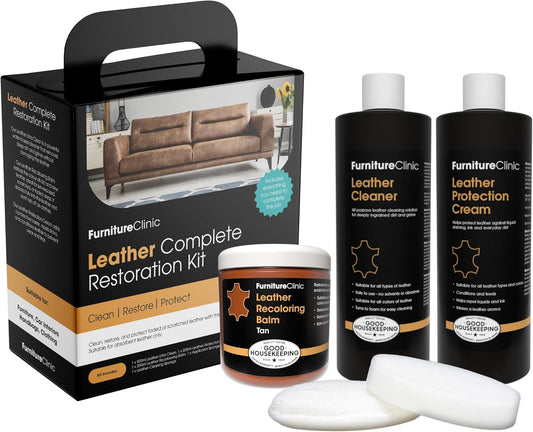 Leather Complete Restoration Kit for Furniture Clinic - Tan