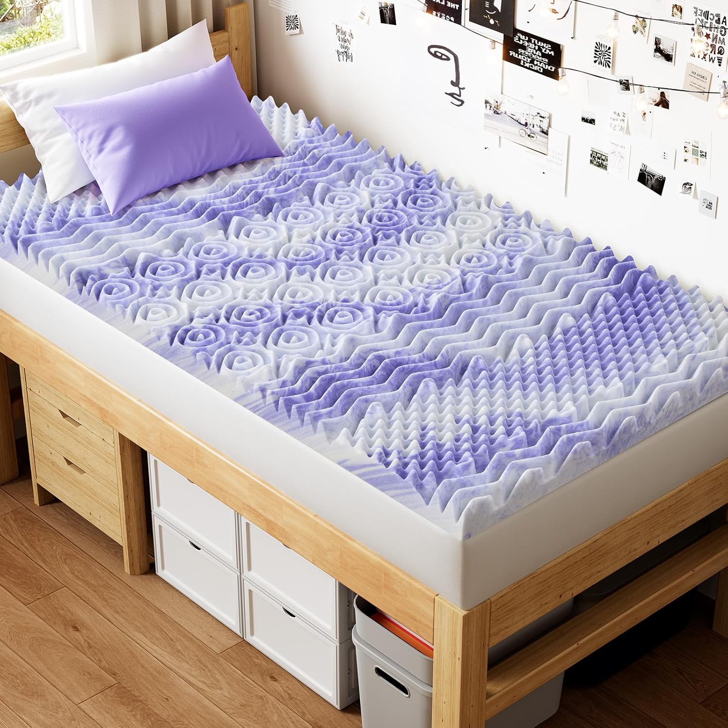 Dreamsmith 4 Inch Twin Memory Foam Mattress Topper for Comfort
