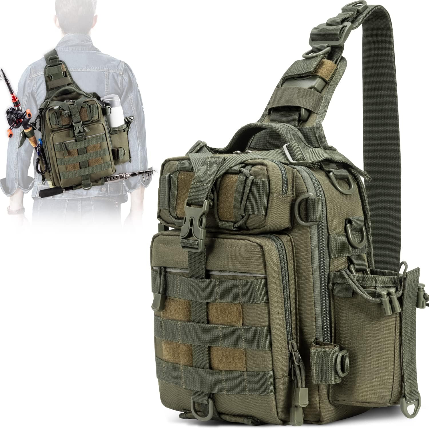 BLISSWILL Fishing Backpack - Water-Resistant & Spacious!