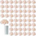 Champagne Hydrangea Artificial Flowers 65pcs - Realistic Silk Heads