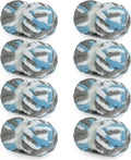 HOMBYS Giant Chunky Yarn 8 Pack - Super Bulky Chenille for Big Stitch