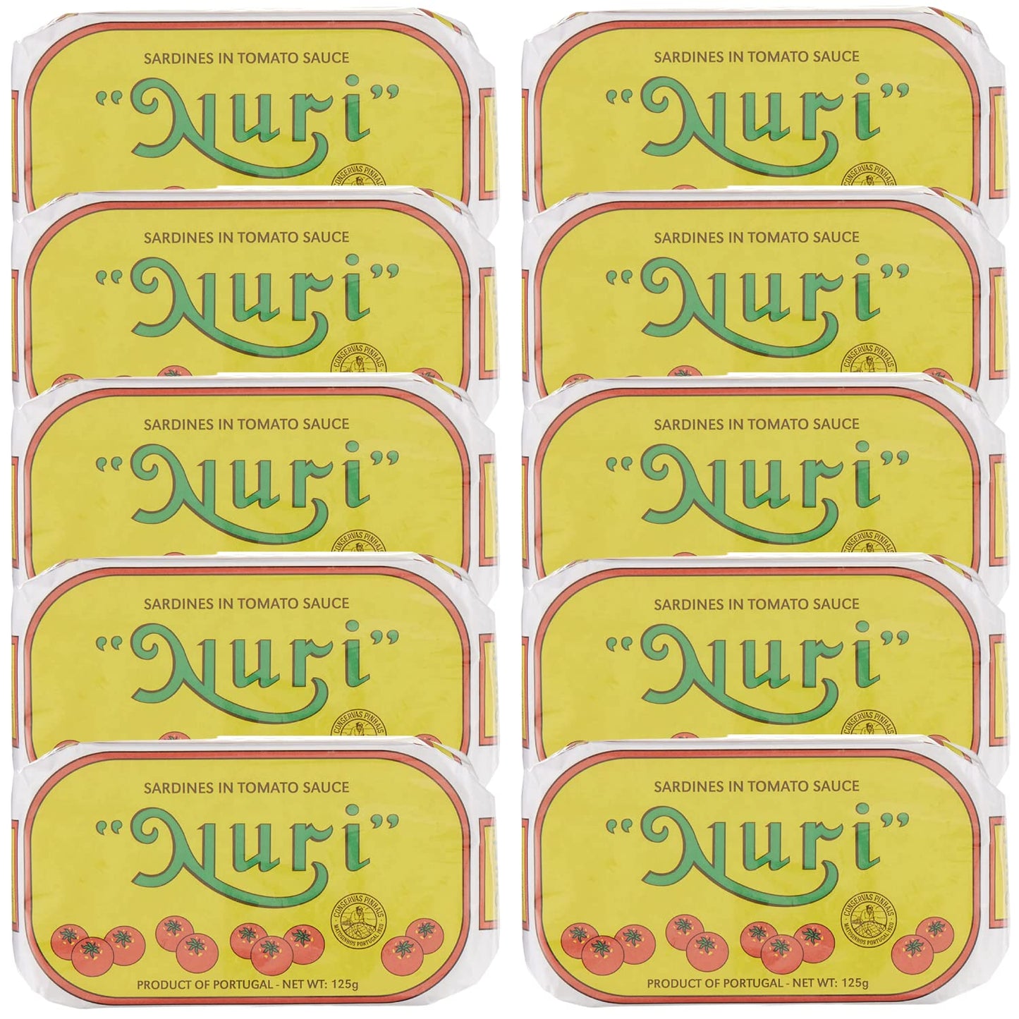NURI Portuguese Sardines in Tomato Sauce - 10 Pack Cans