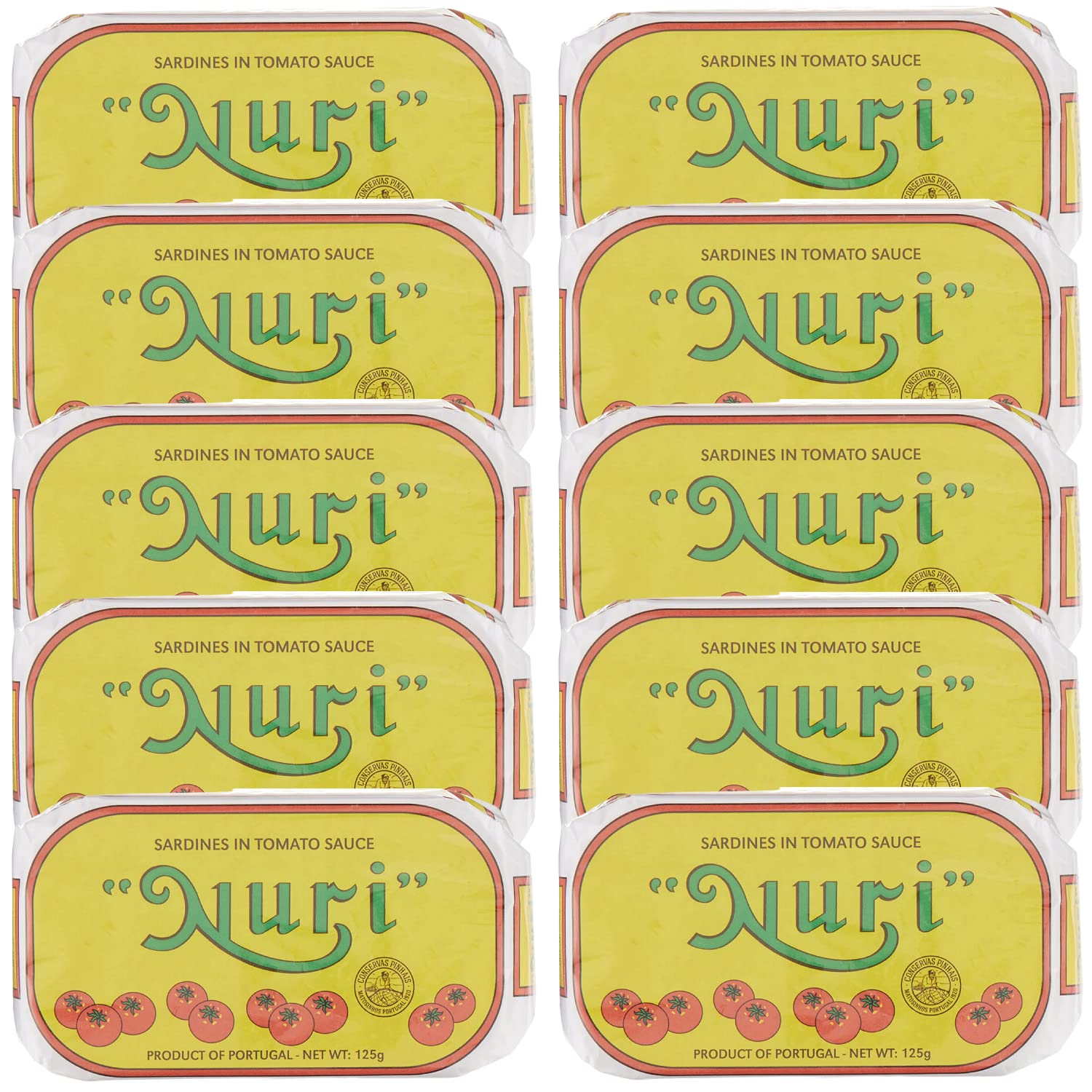 NURI Portuguese Sardines in Tomato Sauce - 10 Pack Cans