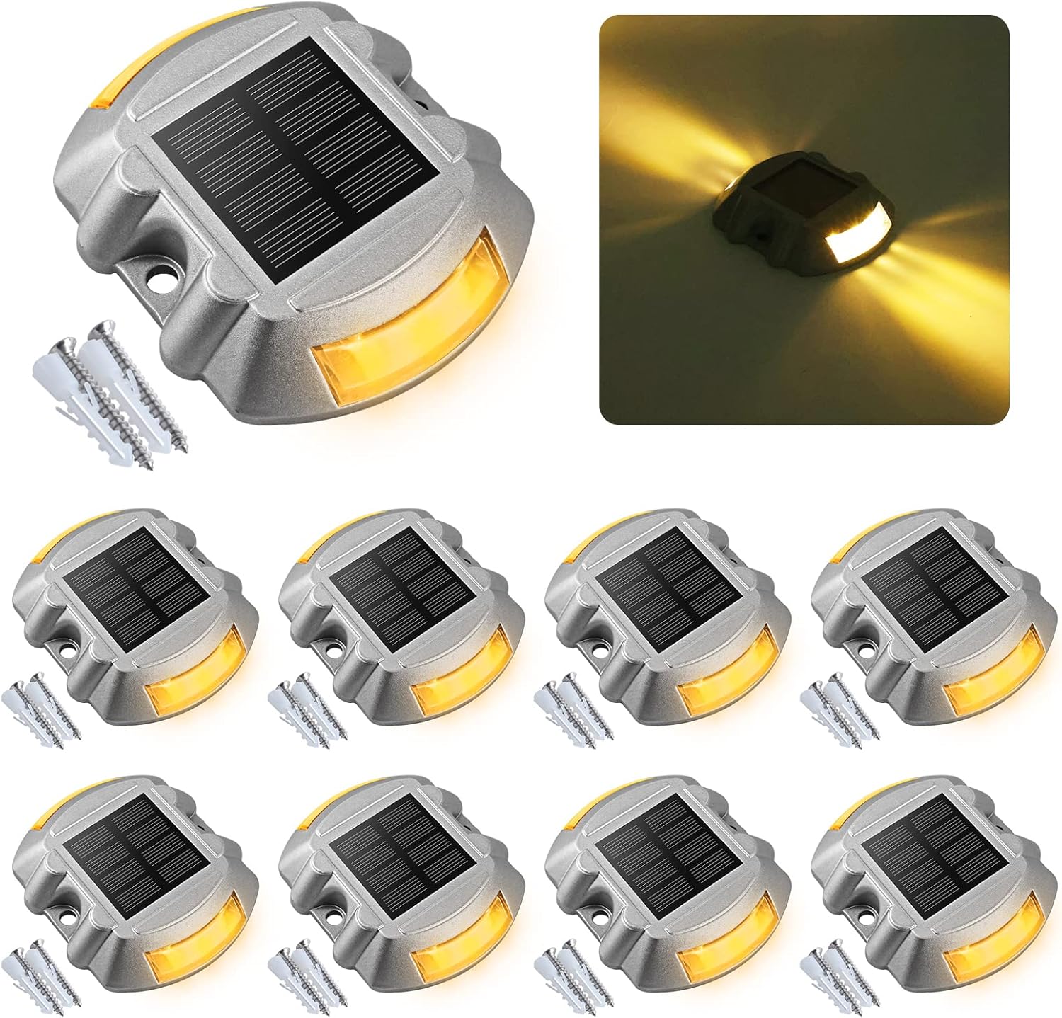 Solar Deck Lights for Driveway and Garden Pathway by VOLISUN