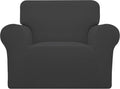 Stretch Oversized Chair Slipcover Dark Gray - Soft Jacquard Protector