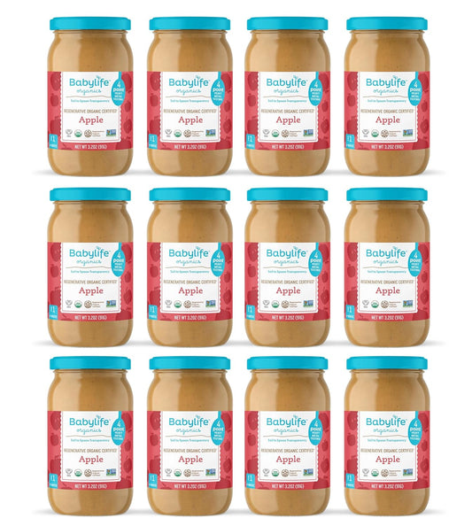 Babylife Organics Stage 1 Apple Baby Food - Heavy Metal Safe