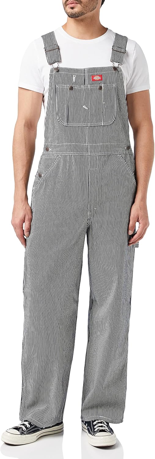 Dickies Men's Bib Overall with Large Pocket and Zipper Fly