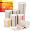 Premium Elastic Bandage Wrap 7pack - Breathable Cotton Support