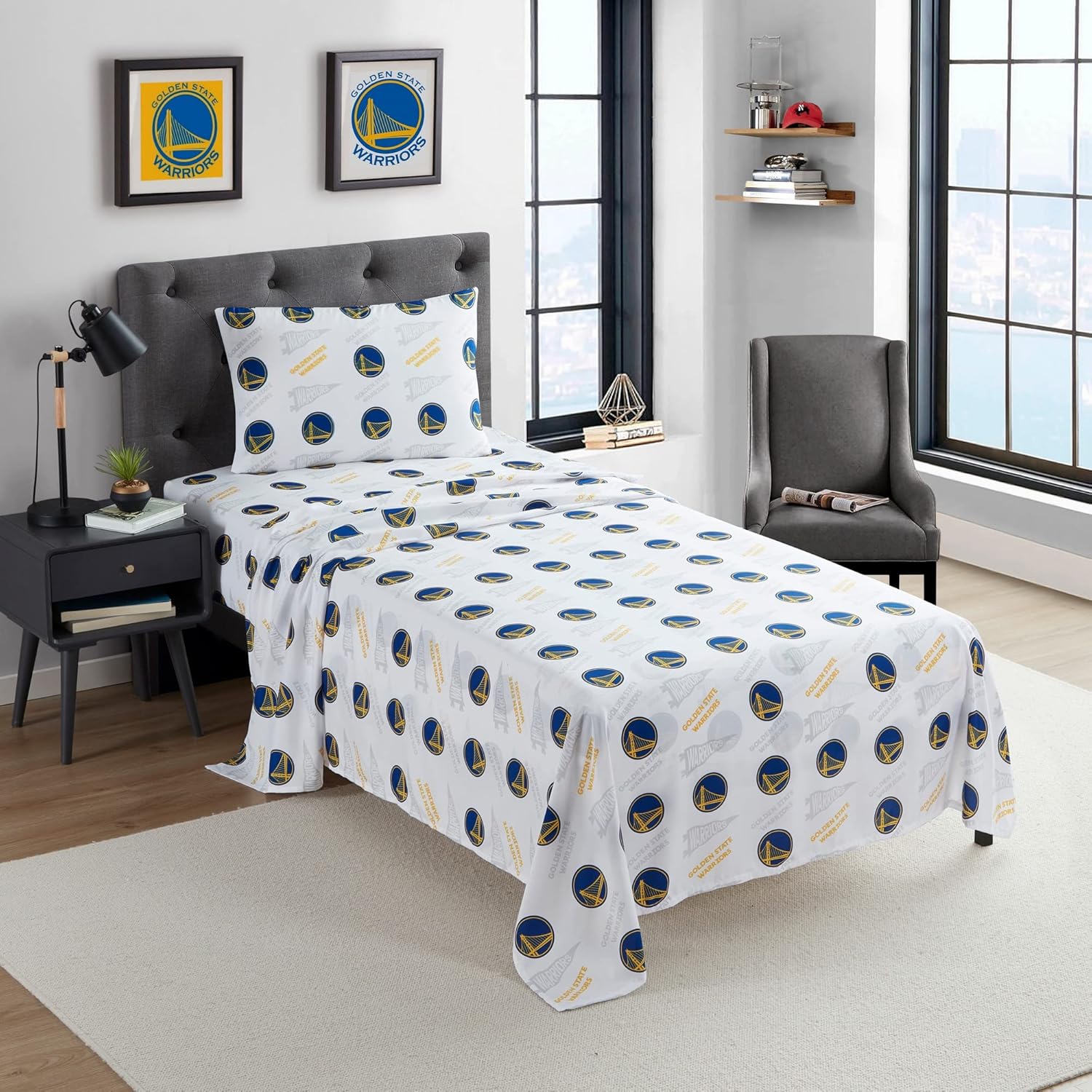 NORTHWEST NBA Golden State Warriors Twin Sheet Set for Fans