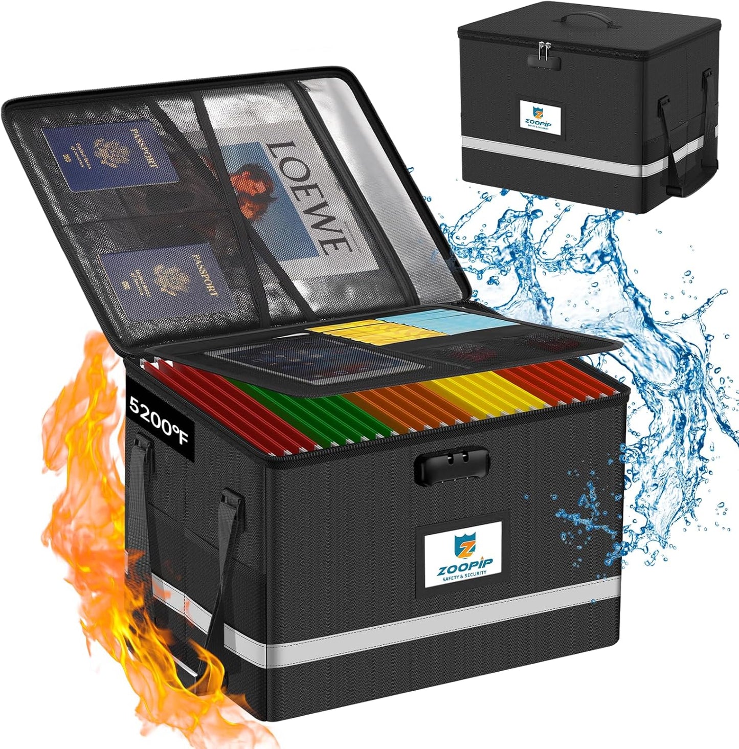 Fireproof File Box with Lock for Secure Document Storage