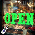 40 in x 14 in Large LED Open Sign with Remote - Bright, Dimmable