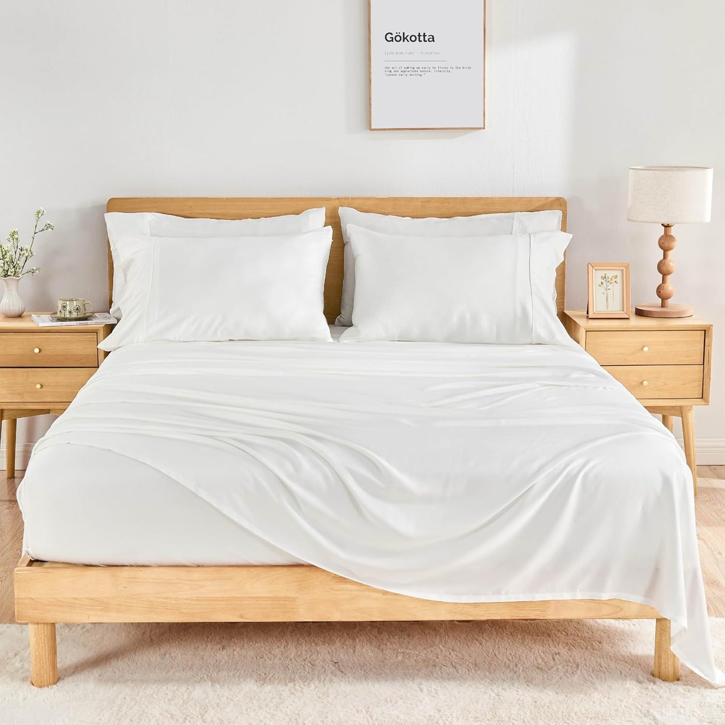 GOKOTTA Queen Size Bed Sheets Set for Ultimate Comfort and Cooling
