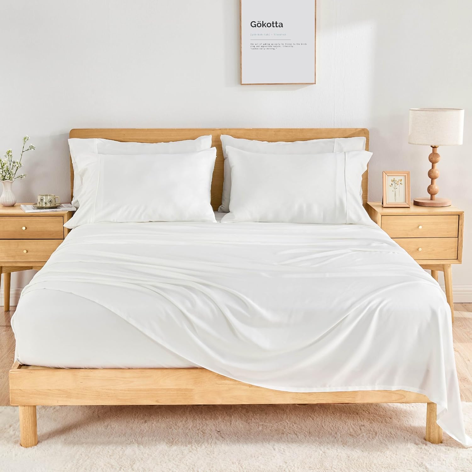 GOKOTTA Queen Size Bed Sheets Set for Ultimate Comfort and Cooling