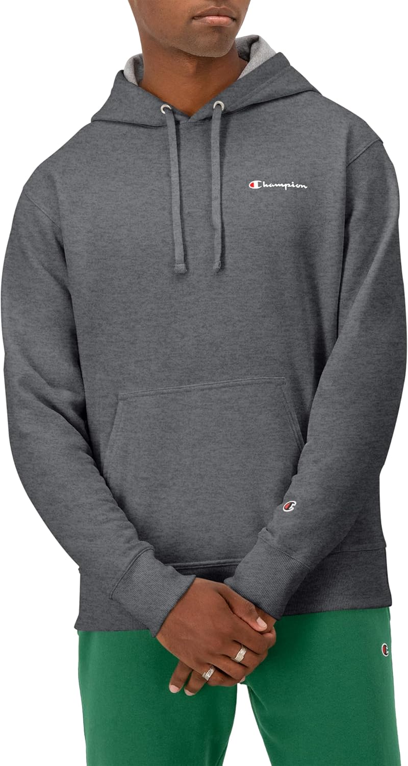 Champion Men's Fleece Script Logo Hoodie for Comfort and Style