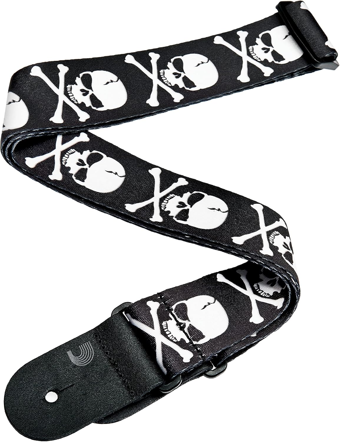 D'Addario Cross Bone Skull Guitar Strap