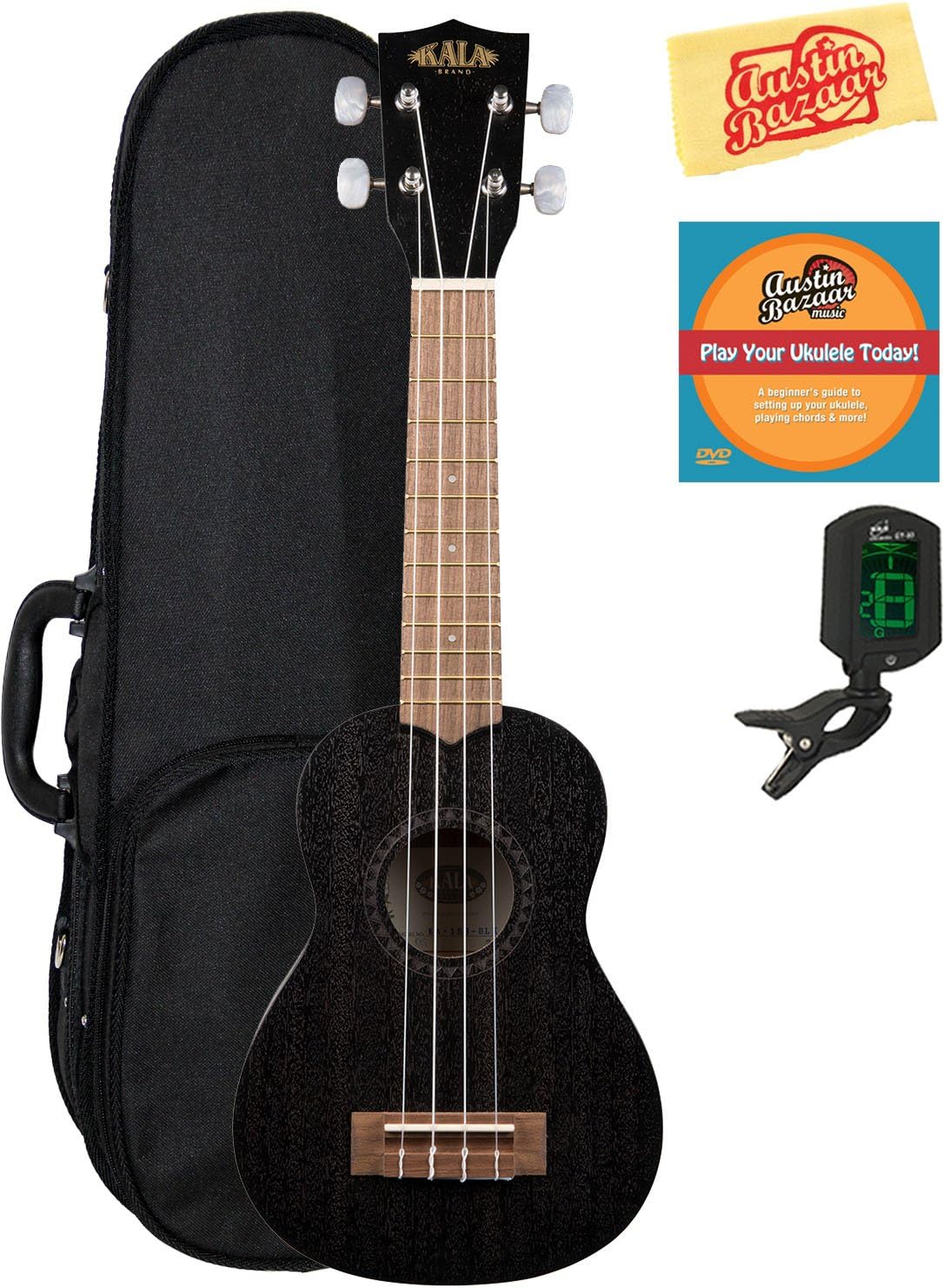 Kala KA-15S-BLK Satin Mahogany Soprano Ukulele Bundle Review