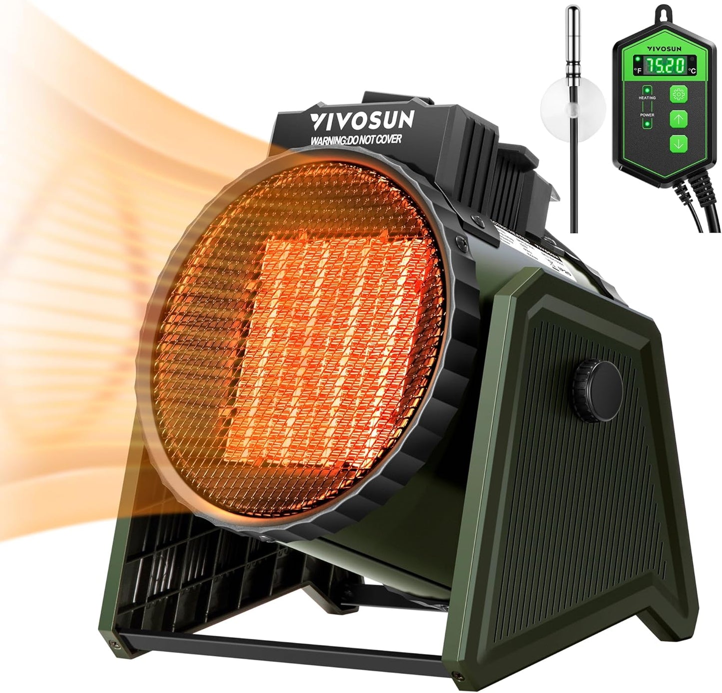 VIVOSUN 1500W Portable Heater: Fast Heat Anywhere