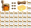 Mini Glass Honey Jars 2oz 30 Pack - Bee-Themed Favor Set