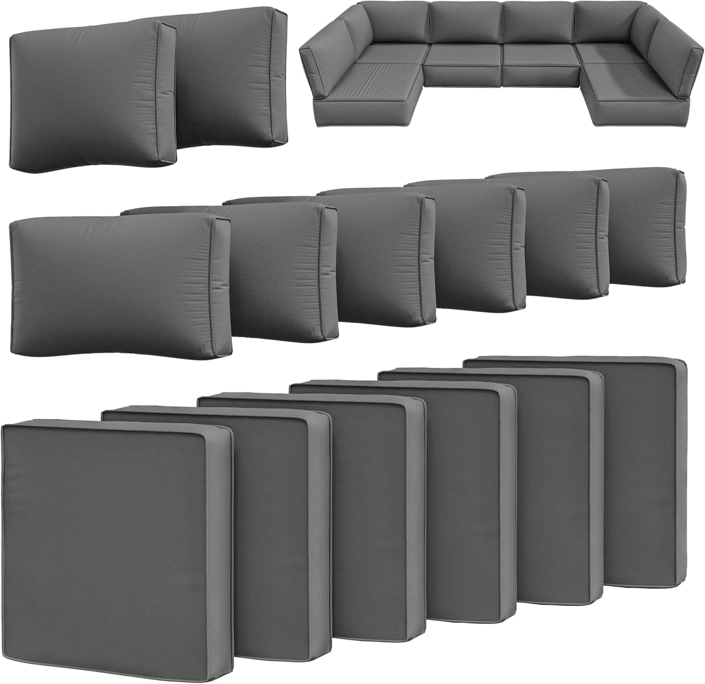 14 Pcs Outdoor Cushion Slipcovers for Patio Furniture Comfort