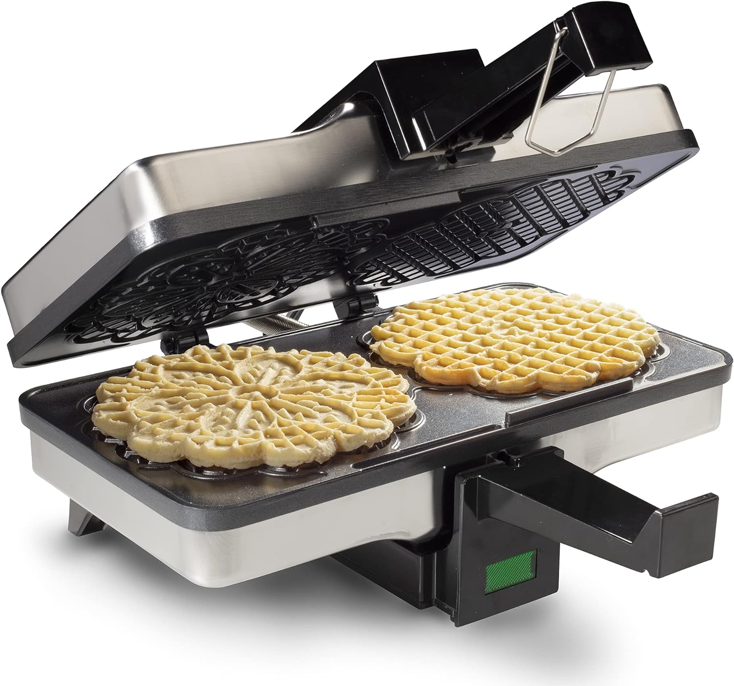 CucinaPro Pizzelle Maker - Bake 2 Perfect Cookies Instantly!