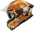Full Face Motorcycle Helmet Size S Ghost Orange - Dual Visor