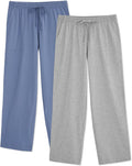 Men's Cotton Pajama Pants 2 Pack - Lightweight Comfort