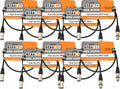 Gearlux DMX Cable 3 Pin Male to Female 3.2 ft - Durable 10 Pack