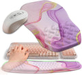 2-in-1 Ergonomic Set Wave Keyboard Wrist Rest and Mouse Pad - Wrist