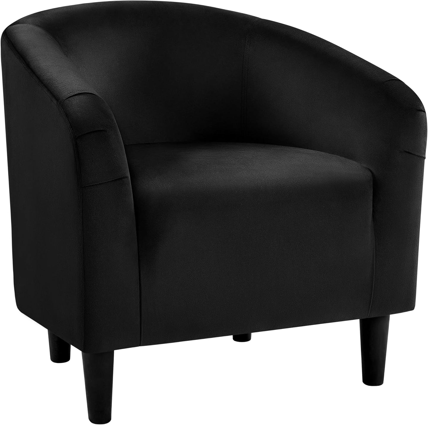 Yaheetech Barrel Chair: Modern Velvet Accent Chair for Small Spaces