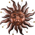Metal Sun Wall Decor 26 in Large Outdoor Sun Face - Rustic Accent