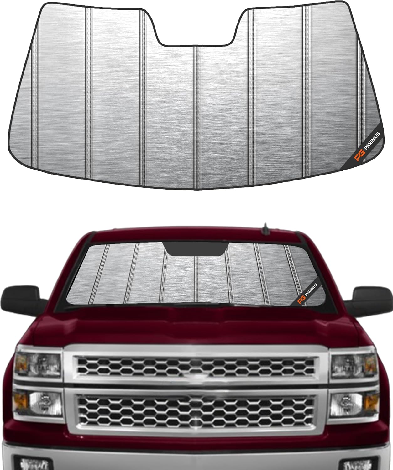Custom Fit Windshield Sun Shade for Chevy Silverado & GMC Sierra
