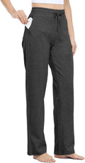 Women's Cotton Sweatpants Open Bottom Yoga Pants - Comfortable away