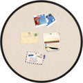 Vintage Arch Framed Pin Board Linen Bulletin Board - 24 in Round