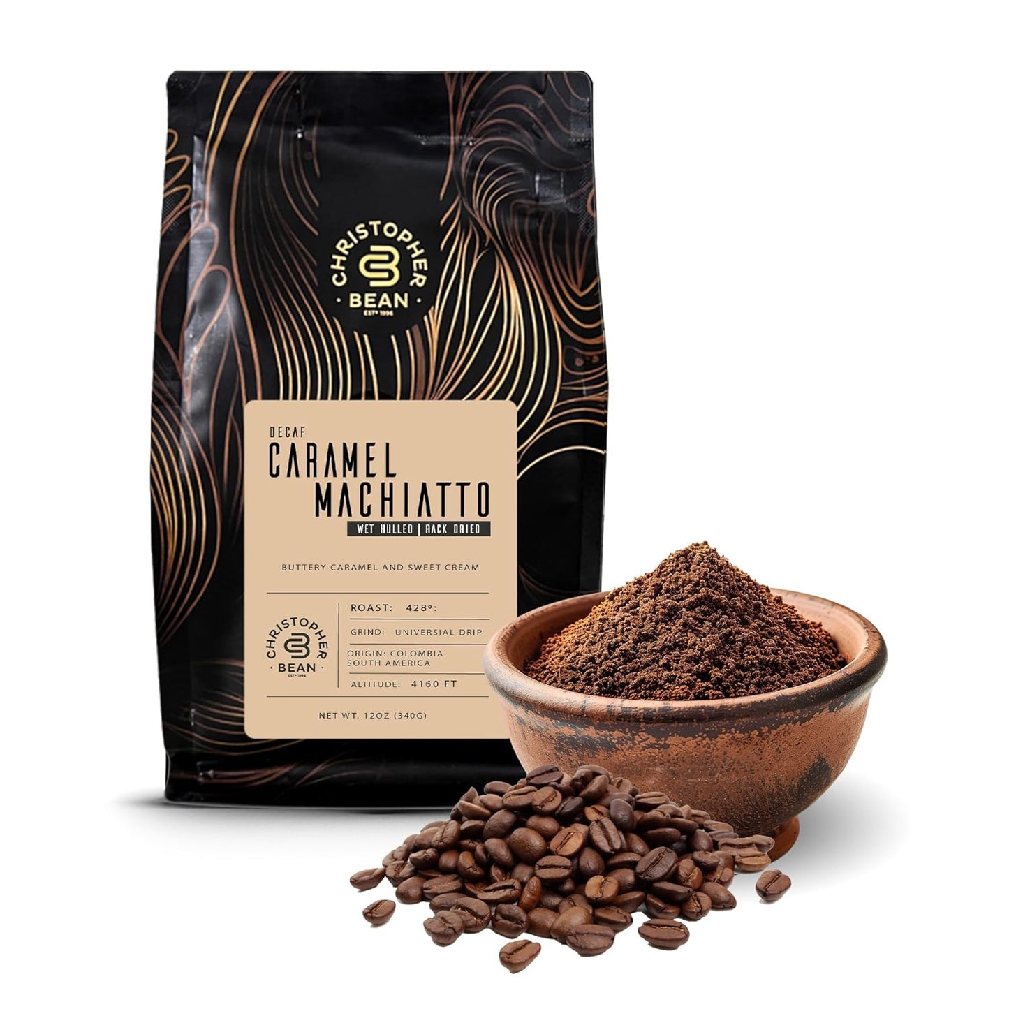 Decaf Caramel Macchiato Coffee - Non-GMO Flavorings