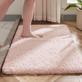 Pink Bathroom Rug 24x36 Non Slip Fluffy Bath Mat for Luxury