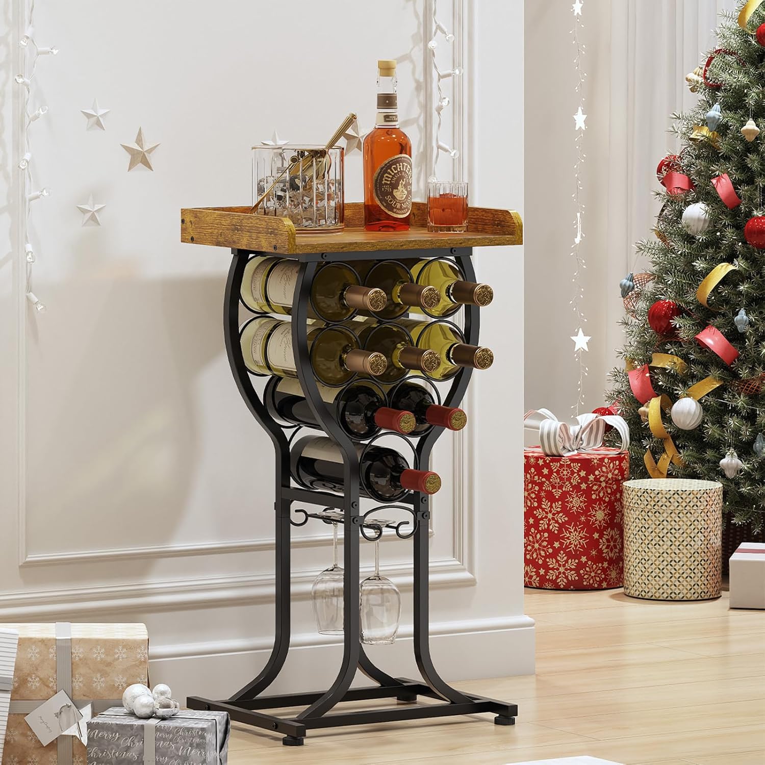 X-cosrack Wine Rack Freestanding Floor Mini Wine Storage Stand